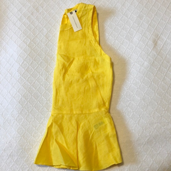 NWT ANTHROPOLOGIE Linen Woodrift Peplum Top - Picture 2 of 6